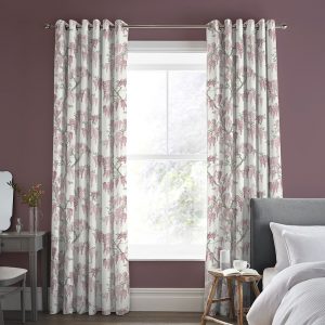 Wisteria Coral Pink Curtain