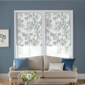 Wisteria Newport Blue Roman Blind