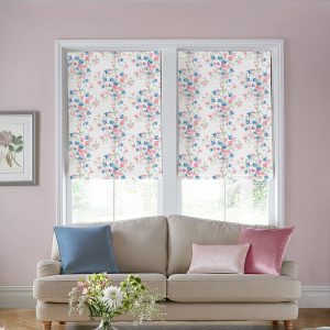 Charlotte Coral Pink Roman Blind