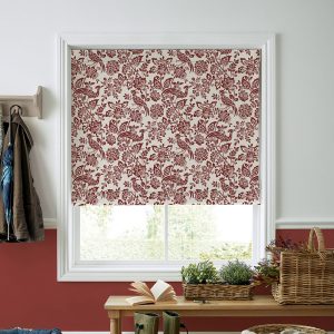 Adain Palace Crimson Red Roman Blind