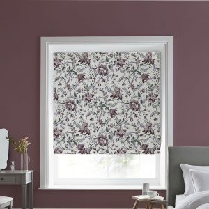 Editas Garden Blackberry Purple Roman Blind