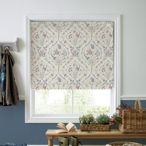 Foscot Damask Crimson Red Roman Blind