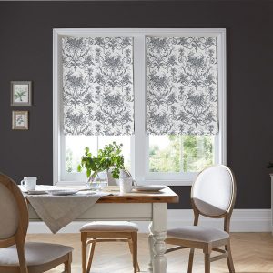 Tuileries Charcoal Roman Blind