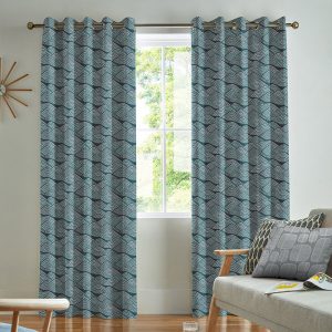 Frontier Blue Green Curtain