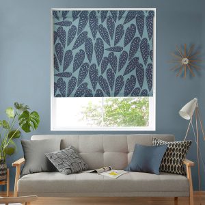 Tropics Blue Leaf Roller Blinds