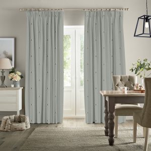 Bee Pale Slate Curtain