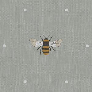 Bee Pale Slate Curtain