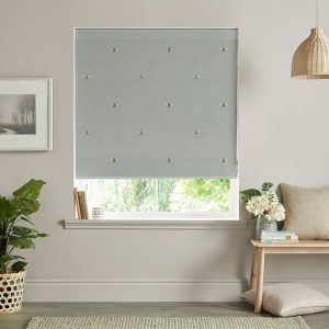 Bee Pale Slate Roman Blind