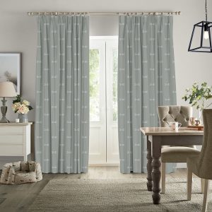 Dragonfly Grey Blue Curtain