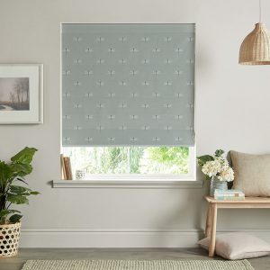 Dragonfly Grey Blue Roman Blind