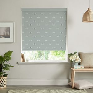 Dragonfly Grey Blue Roller Blinds