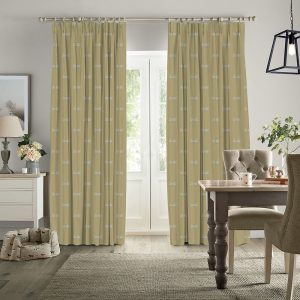 Dragonfly Deep Mustard Curtain