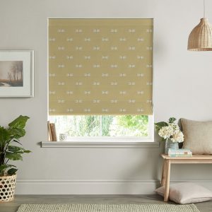 Dragonfly Deep Mustard Roman Blind