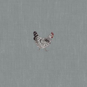 Chicken Pale Sage Blue Curtain