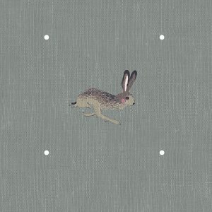 Hare Teal Blue Curtain