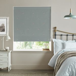 Hare Teal Blue Roman Blind