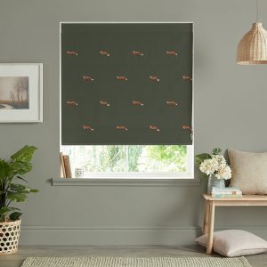 Foxes Forest Green Roman Blind