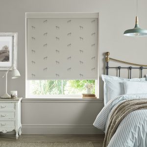 Zebra  Soft Grey Blue Roller Blinds