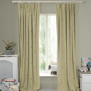 Bears Soft Mustard Curtain