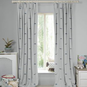 Dinosaur Navy Curtain