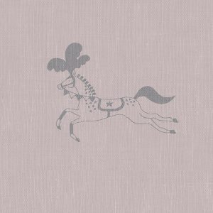 Fairground Ponies Soft Pink Curtain