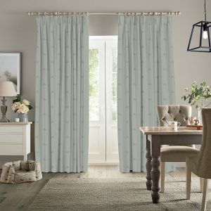 Elephant  Green Grey Curtain