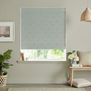 Elephant  Green Grey Roman Blind