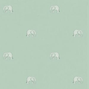 Elephant  Green Grey Roller Blinds