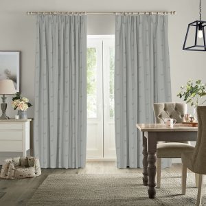 Chicken Sage Grey Curtain