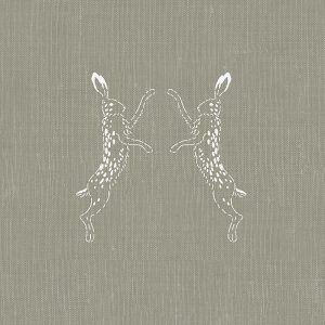 Boxing Hares Dove Curtain