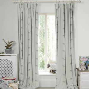 Zebra Sage Grey Curtain