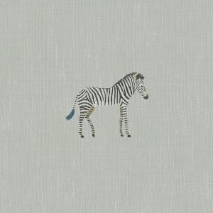 Zebra Sage Grey Curtain