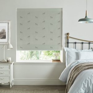 Zebra Sage Grey Roman Blind