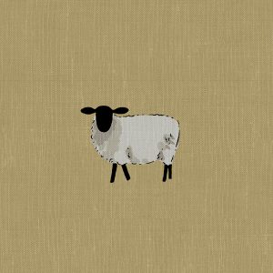 Sheep  Ochre Roman Blind