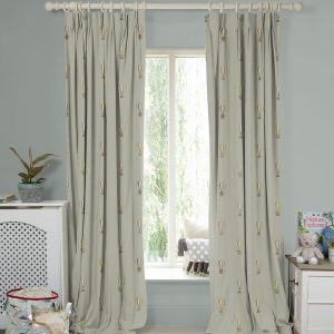 Bears & Balloons Mint Grey Curtain