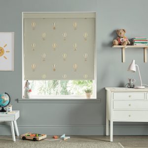 Bears & Balloons Mint Grey Roller Blinds