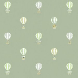 Bears & Balloons Mint Grey Roller Blinds