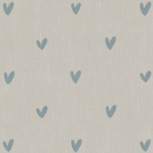 Hearts Duckegg Curtain