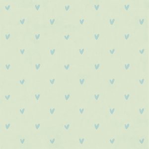 Hearts Duckegg Roller Blinds