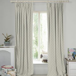 Hearts Soft Mustard Curtain