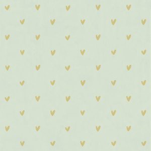 Hearts Soft Mustard Roller Blinds