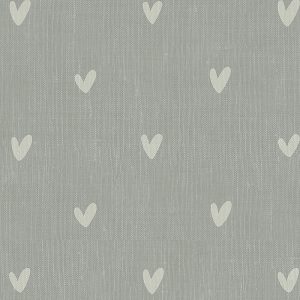 Hearts Grey Curtain