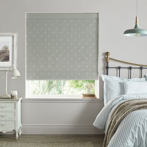 Hearts Grey Roman Blind