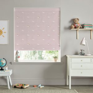 Unicorn Soft Pink Roman Blind