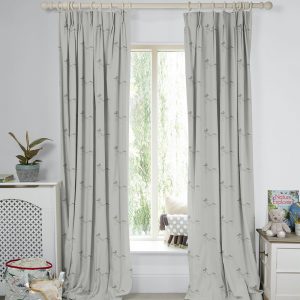 Fairground Ponies Warm Grey Curtain