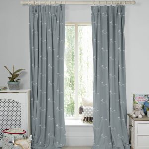 Fairground Ponies Teal Curtain