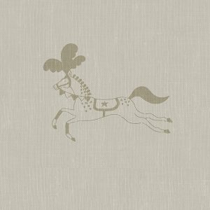 Fairground Ponies Gold Roman Blind