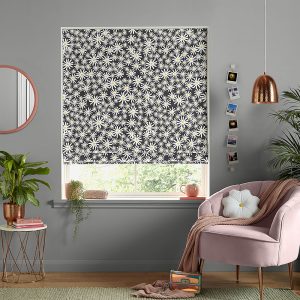 Daisy Black Roman Blind