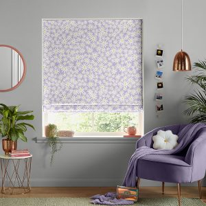 Daisy Lilac Roman Blind