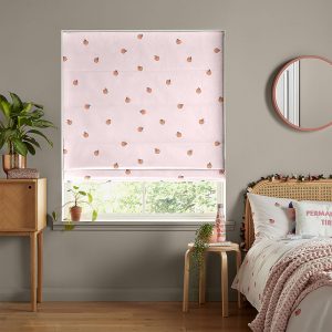 Peachy Pink Roman Blind